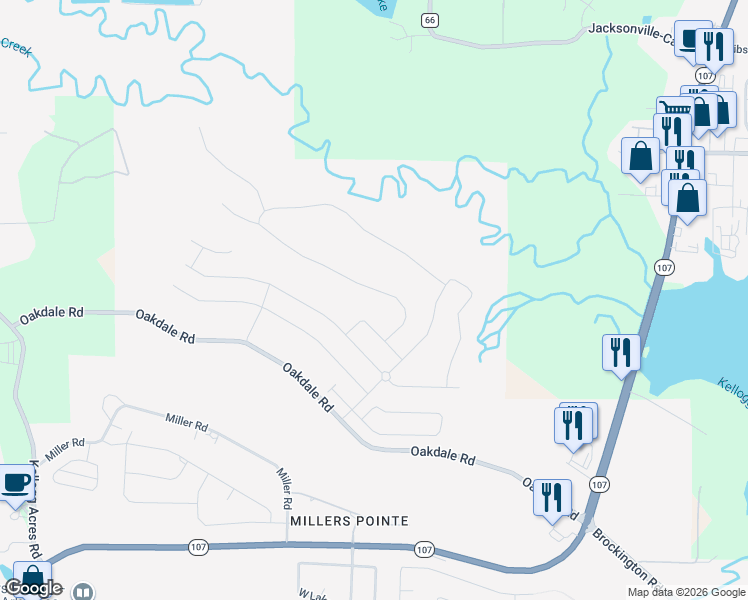 map of restaurants, bars, coffee shops, grocery stores, and more near 9516 Oak Forest Lane in Sherwood