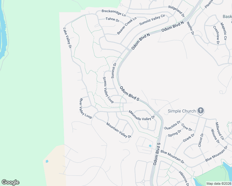 map of restaurants, bars, coffee shops, grocery stores, and more near 107 Napa Valley Loop in Maumelle