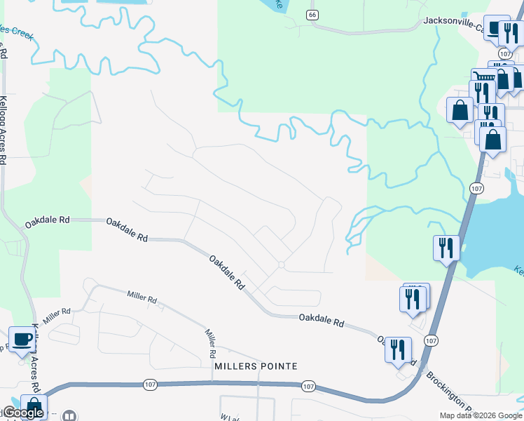 map of restaurants, bars, coffee shops, grocery stores, and more near 9516 Oak Forest Lane in Sherwood