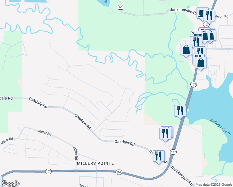 map of restaurants, bars, coffee shops, grocery stores, and more near 940 Millers Glen Drive in Sherwood
