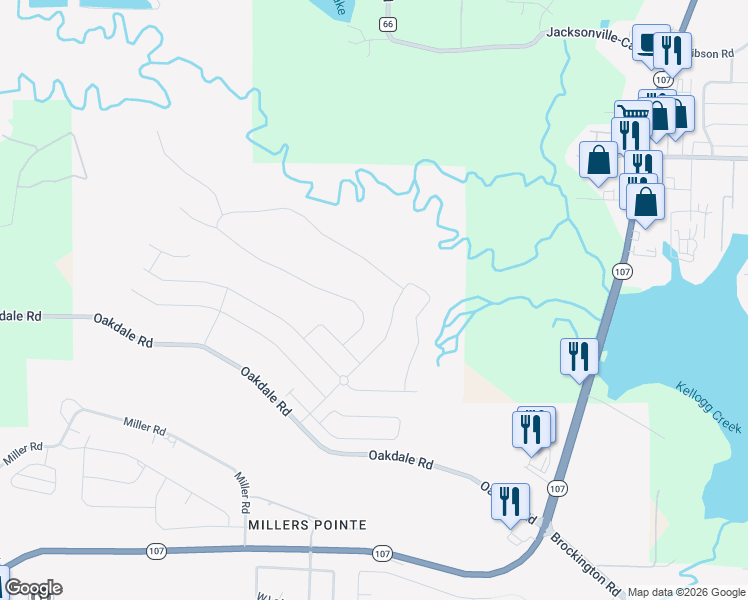 map of restaurants, bars, coffee shops, grocery stores, and more near 940 Millers Glen Drive in Sherwood