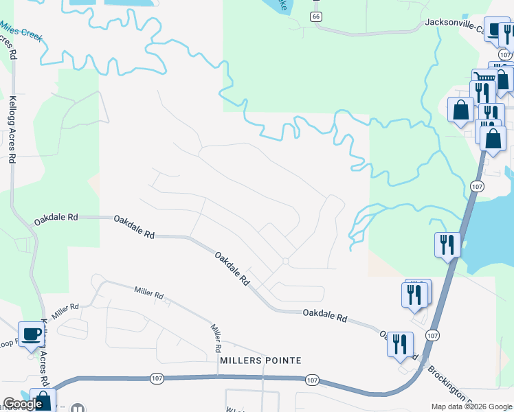 map of restaurants, bars, coffee shops, grocery stores, and more near 9632 Oak Forest Lane in Sherwood