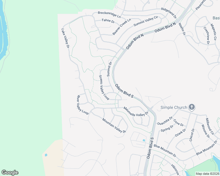 map of restaurants, bars, coffee shops, grocery stores, and more near 107 Napa Valley Loop in Maumelle