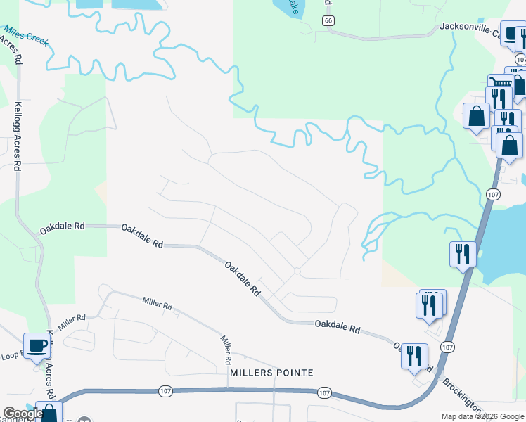 map of restaurants, bars, coffee shops, grocery stores, and more near 9632 Oak Forest Lane in Sherwood