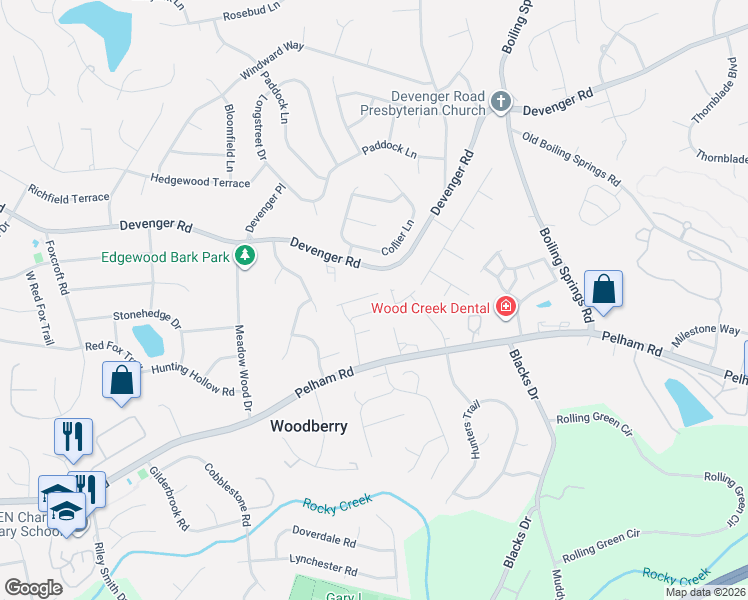 map of restaurants, bars, coffee shops, grocery stores, and more near 210 Cherub Court in Greenville