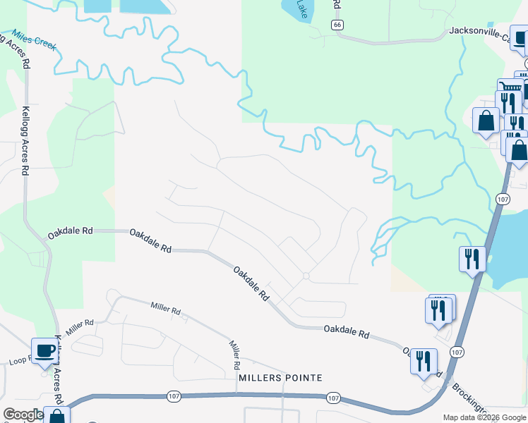 map of restaurants, bars, coffee shops, grocery stores, and more near Meadow Creek Drive in Sherwood