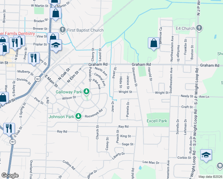 map of restaurants, bars, coffee shops, grocery stores, and more near 122 Central Avenue in Jacksonville