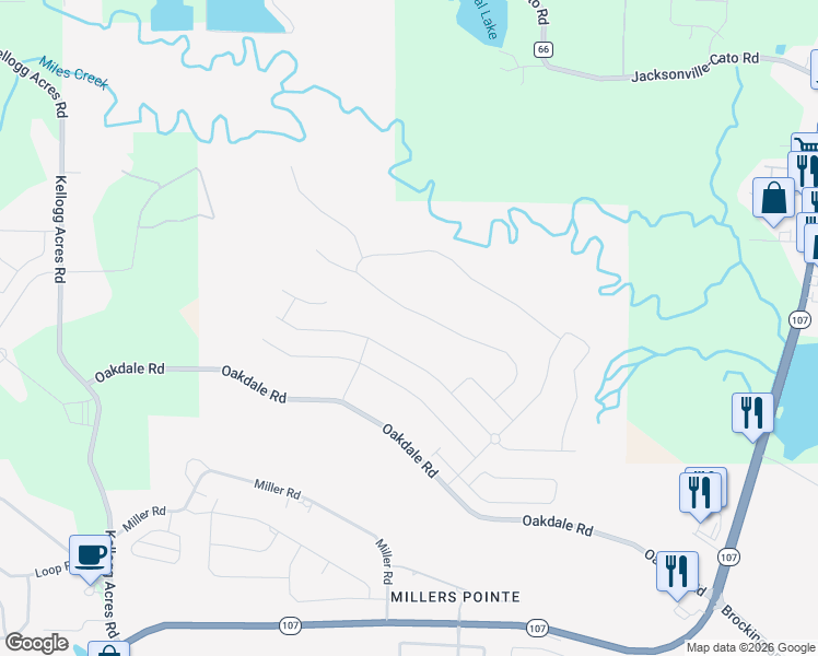 map of restaurants, bars, coffee shops, grocery stores, and more near Meadow Creek Drive in Sherwood