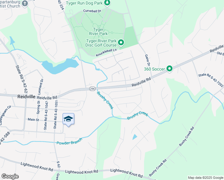 map of restaurants, bars, coffee shops, grocery stores, and more near 300 Arabelle Drive in Woodruff