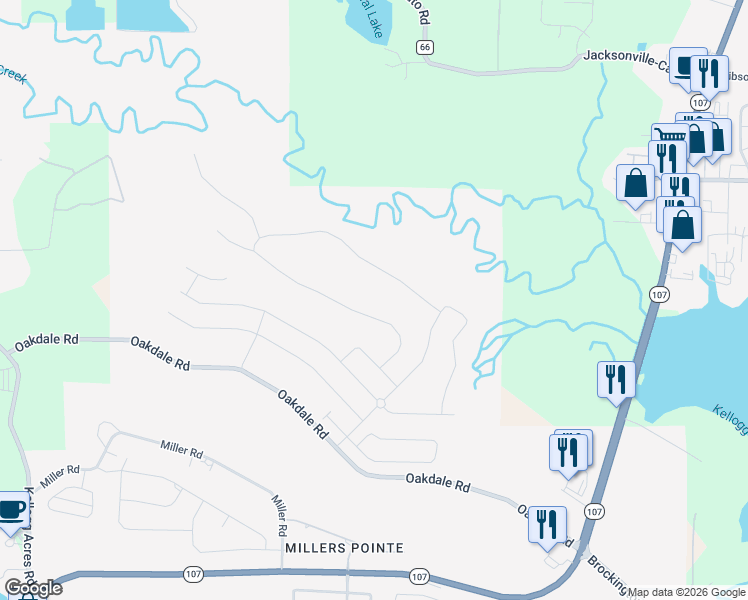 map of restaurants, bars, coffee shops, grocery stores, and more near 9508 Meadow Oak Drive in Sherwood