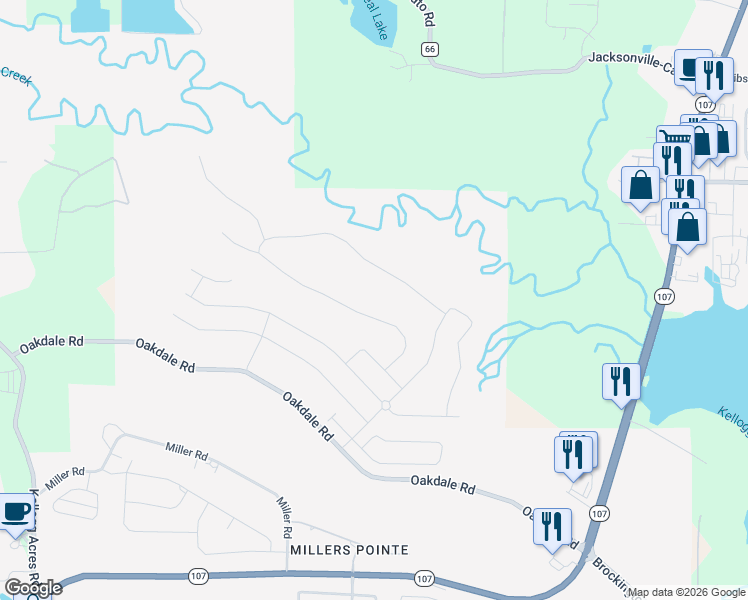 map of restaurants, bars, coffee shops, grocery stores, and more near 9508 Meadow Oak Drive in Sherwood