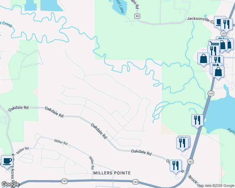 map of restaurants, bars, coffee shops, grocery stores, and more near 9508 Meadow Oak Drive in Sherwood