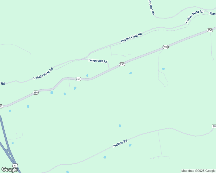 map of restaurants, bars, coffee shops, grocery stores, and more near 3535 State Highway 250 in Waldron
