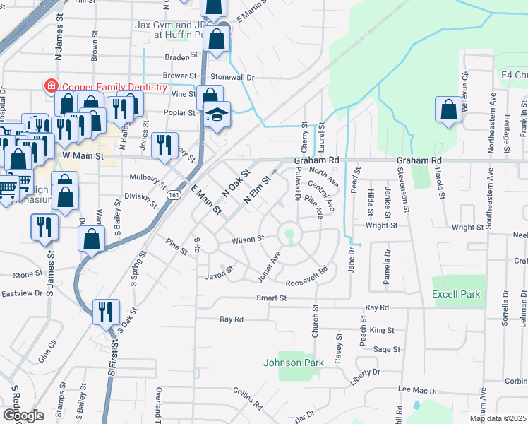 map of restaurants, bars, coffee shops, grocery stores, and more near 175 Pike Avenue in Jacksonville