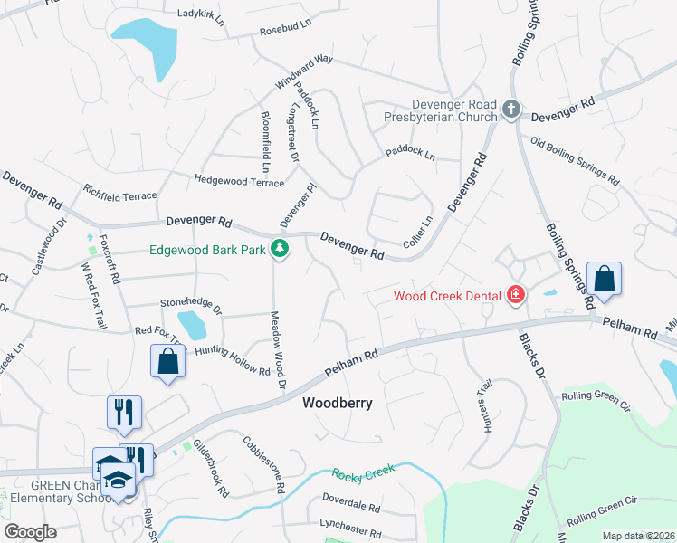 map of restaurants, bars, coffee shops, grocery stores, and more near 209 Governors Square in Greer
