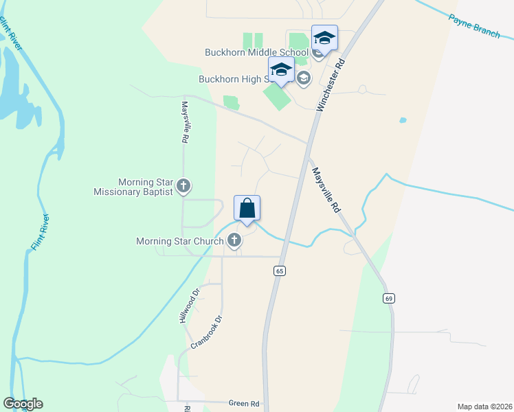 map of restaurants, bars, coffee shops, grocery stores, and more near 3943 Winchester Road in New Market