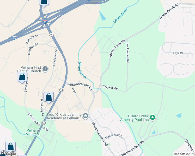 map of restaurants, bars, coffee shops, grocery stores, and more near 2003 Kinbrace Court in Greer
