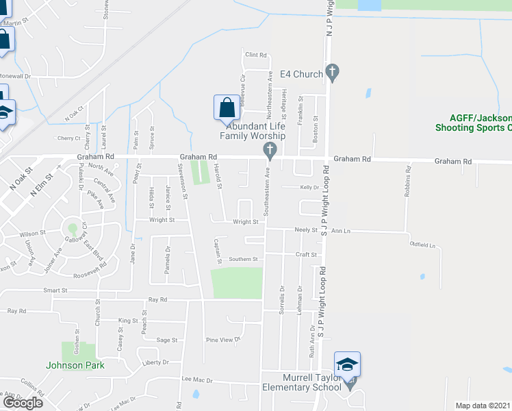 map of restaurants, bars, coffee shops, grocery stores, and more near 18 Wright Circle in Jacksonville