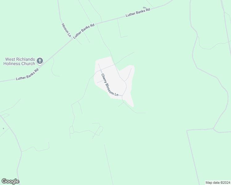 map of restaurants, bars, coffee shops, grocery stores, and more near 521 Cherry Blossom Lane in Richlands