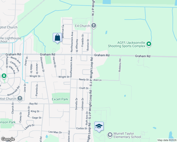 map of restaurants, bars, coffee shops, grocery stores, and more near 30 Ross Circle in Jacksonville