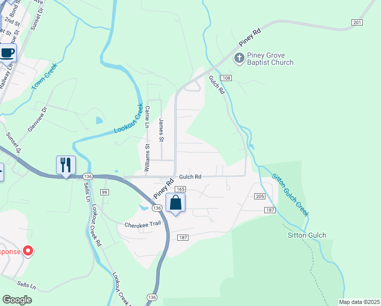 map of restaurants, bars, coffee shops, grocery stores, and more near 104 Trinity Road in Trenton