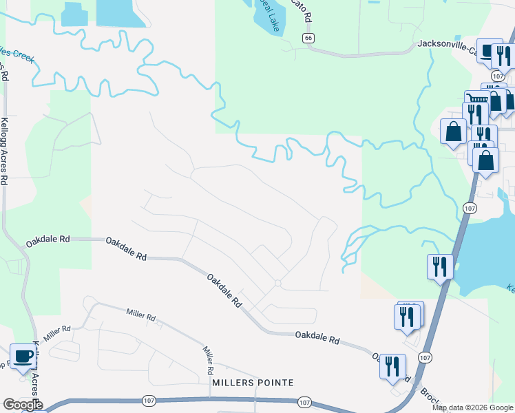 map of restaurants, bars, coffee shops, grocery stores, and more near 9508 Meadow Oak Drive in Sherwood