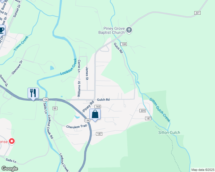 map of restaurants, bars, coffee shops, grocery stores, and more near 104 Trinity Road in Trenton