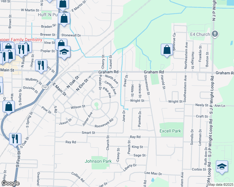 map of restaurants, bars, coffee shops, grocery stores, and more near 122 Central Avenue in Jacksonville
