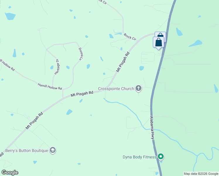 map of restaurants, bars, coffee shops, grocery stores, and more near 713 Mount Pisgah Road in Ringgold