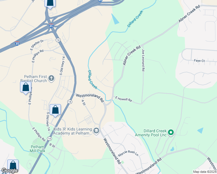 map of restaurants, bars, coffee shops, grocery stores, and more near 2003 Kinbrace Court in Greer