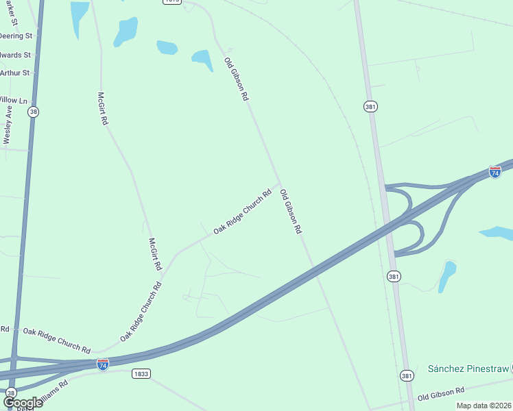 map of restaurants, bars, coffee shops, grocery stores, and more near 322 Oak Ridge Church Road in Hamlet
