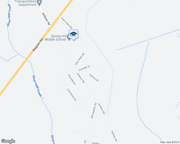 map of restaurants, bars, coffee shops, grocery stores, and more near 22501 Patricia Street in Laurinburg