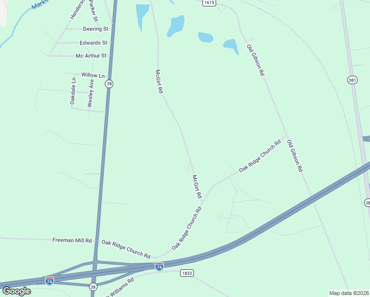 map of restaurants, bars, coffee shops, grocery stores, and more near 304 McGirt Road in Hamlet