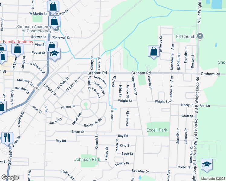 map of restaurants, bars, coffee shops, grocery stores, and more near 226 Pearl Street in Jacksonville