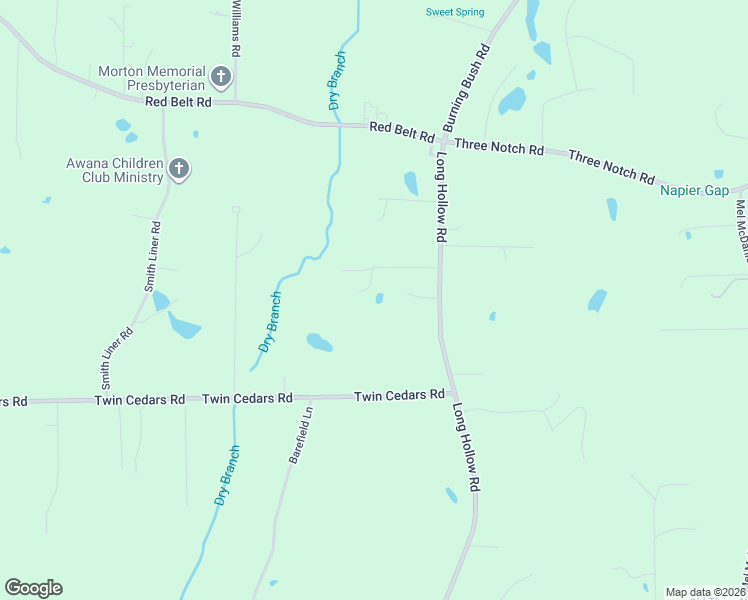 map of restaurants, bars, coffee shops, grocery stores, and more near 4746 Long Hollow Road in Ringgold