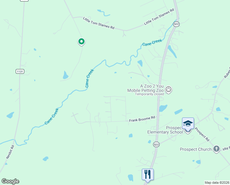 map of restaurants, bars, coffee shops, grocery stores, and more near 5706 Tipton Road in Monroe