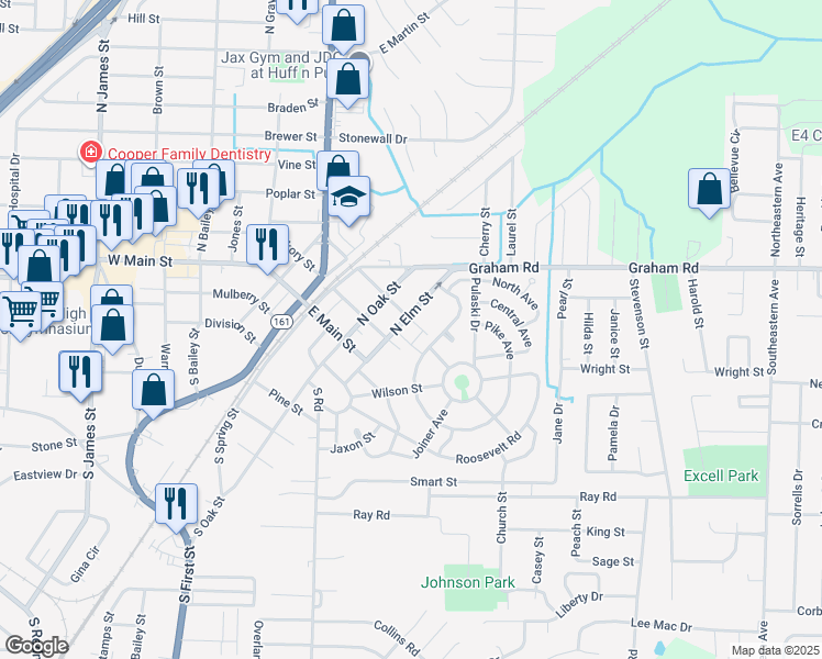 map of restaurants, bars, coffee shops, grocery stores, and more near 175 Pike Avenue in Jacksonville