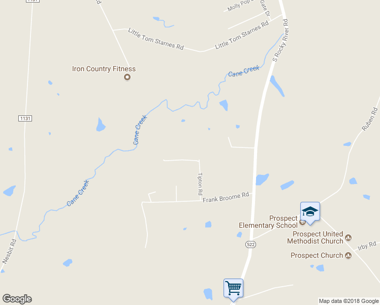 map of restaurants, bars, coffee shops, grocery stores, and more near 5706 Tipton Road in Monroe