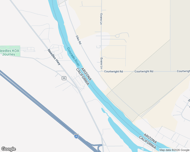 map of restaurants, bars, coffee shops, grocery stores, and more near 10005 Dike Road in Mohave Valley