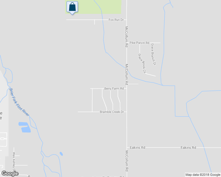 map of restaurants, bars, coffee shops, grocery stores, and more near Berry Farm Road in Meridianville