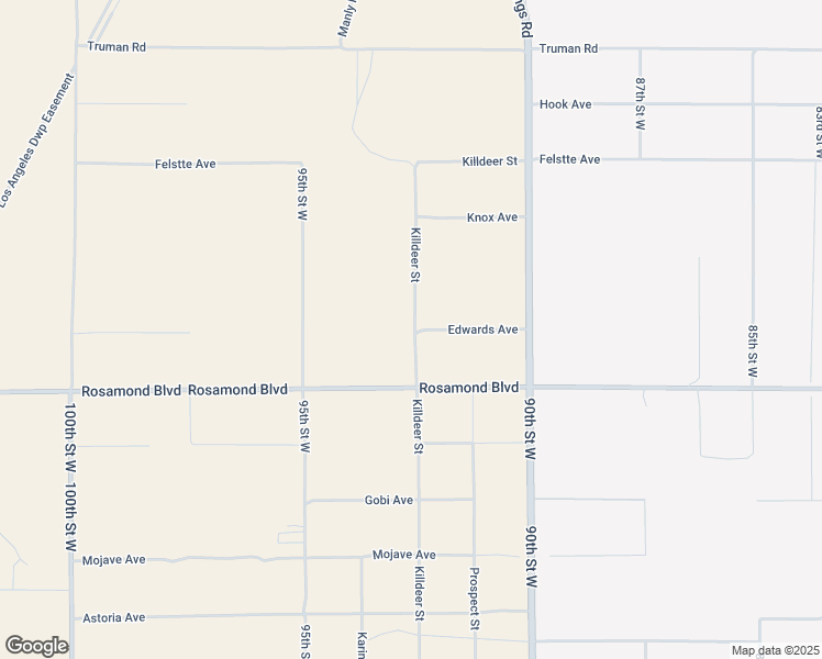 map of restaurants, bars, coffee shops, grocery stores, and more near West Rosamond Boulevard in Rosamond
