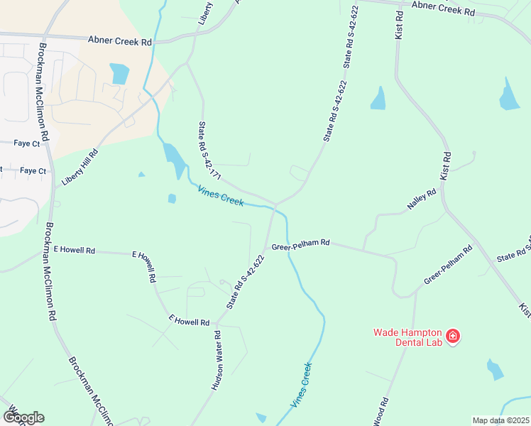 map of restaurants, bars, coffee shops, grocery stores, and more near 390 State Road S-42-622 in Greer