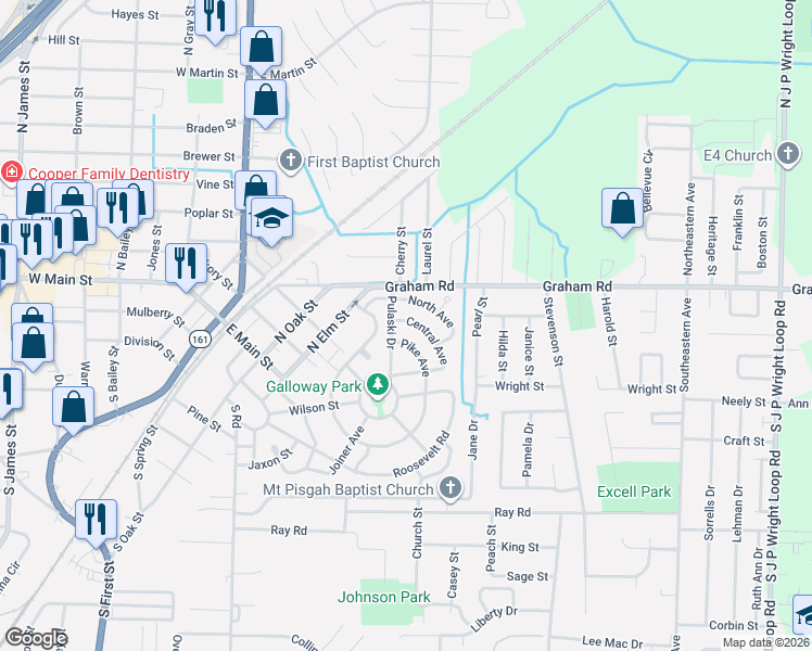 map of restaurants, bars, coffee shops, grocery stores, and more near 140 Central Avenue in Jacksonville