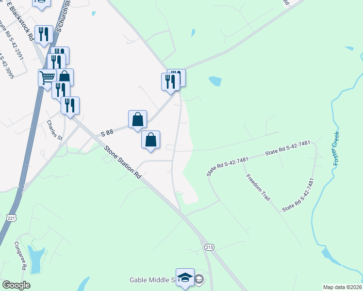map of restaurants, bars, coffee shops, grocery stores, and more near 107 State Road S-42-2908 in Spartanburg