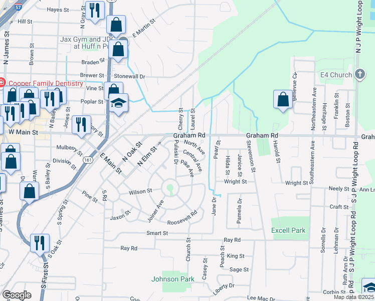 map of restaurants, bars, coffee shops, grocery stores, and more near 138 Central Avenue in Jacksonville