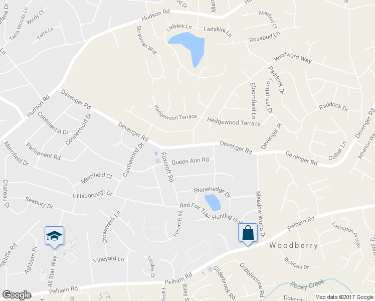 map of restaurants, bars, coffee shops, grocery stores, and more near 512 Devenger Road in Greer