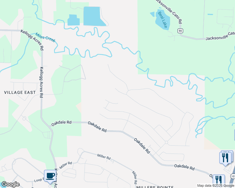 map of restaurants, bars, coffee shops, grocery stores, and more near 9717 Meadow Creek Drive in Sherwood