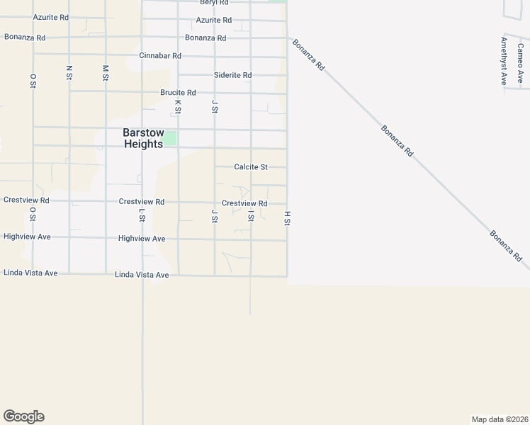 map of restaurants, bars, coffee shops, grocery stores, and more near 28043 Crestview Road in Barstow