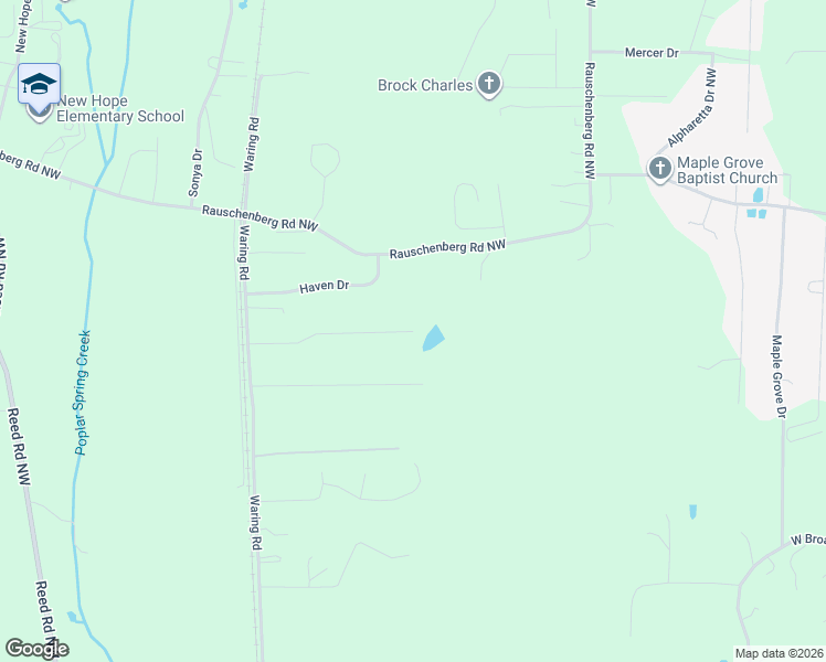 map of restaurants, bars, coffee shops, grocery stores, and more near 432 Annie Lane in Dalton