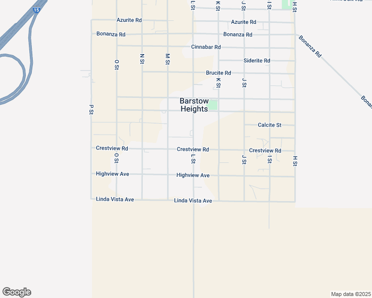 map of restaurants, bars, coffee shops, grocery stores, and more near Crestview Road in Barstow